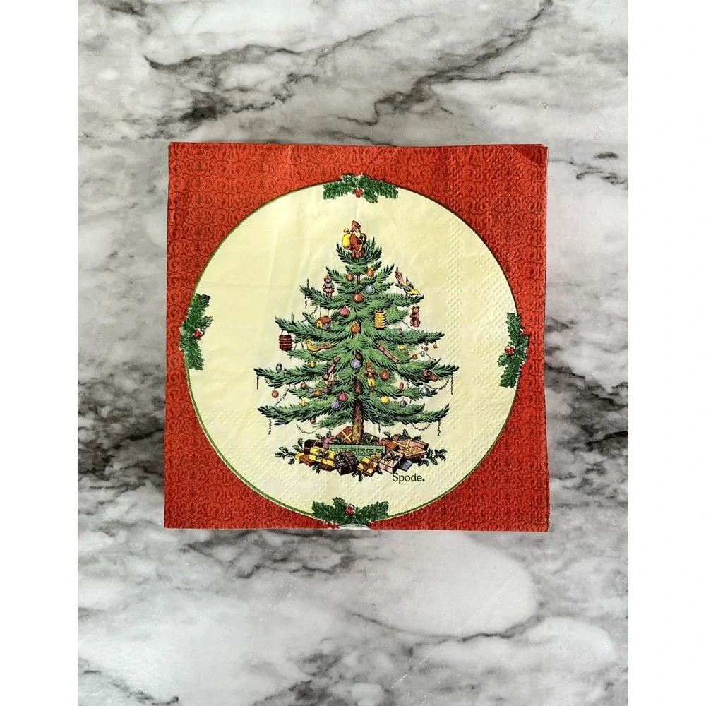 Spode Christmas 3-Ply Paper Party Napkins 5X5 Luncheon Holiday 36 Count